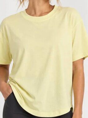 CALIA Women's Everyday Relaxed Tee in Lemon Sorbet, Size S